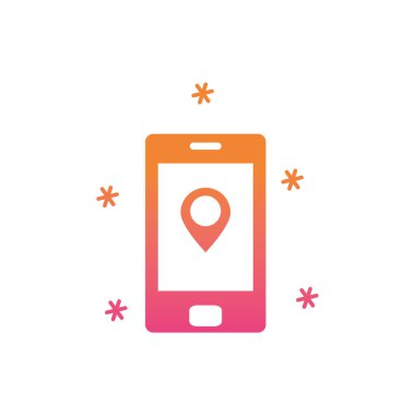 İzole edilmiş spor salonu akıllı telefon gradyan tasarımı