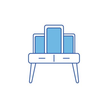 Isolated mirror icon fill design