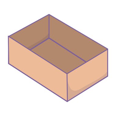 İzole edilmiş kutu vektör tasarımı vektör illüstrasyon çizimi