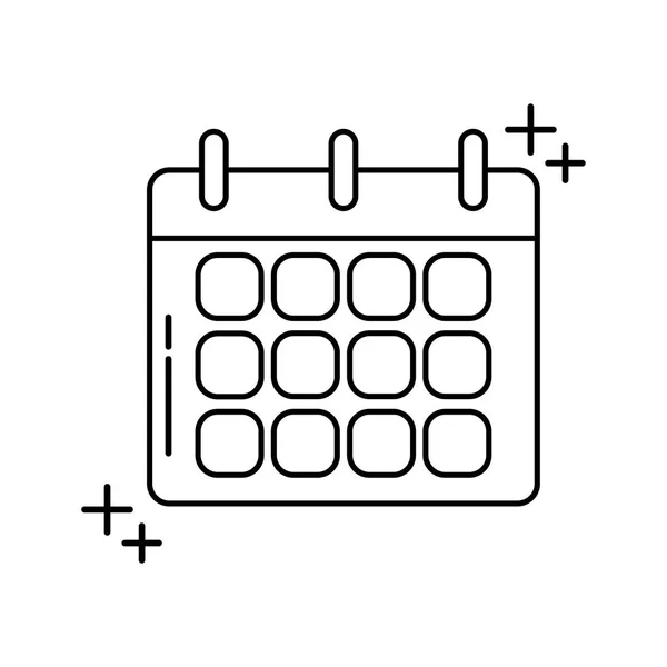 Calendar reminder office line icon style — Stock Vector