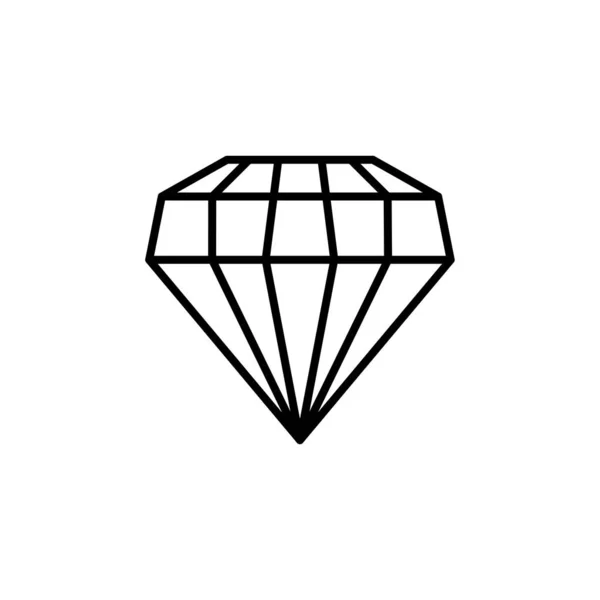 Diamond jewelry line style icon — Stok Vektör