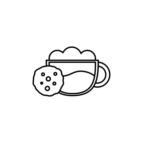 Isolated coffee cup icon line design - Stok Vektor