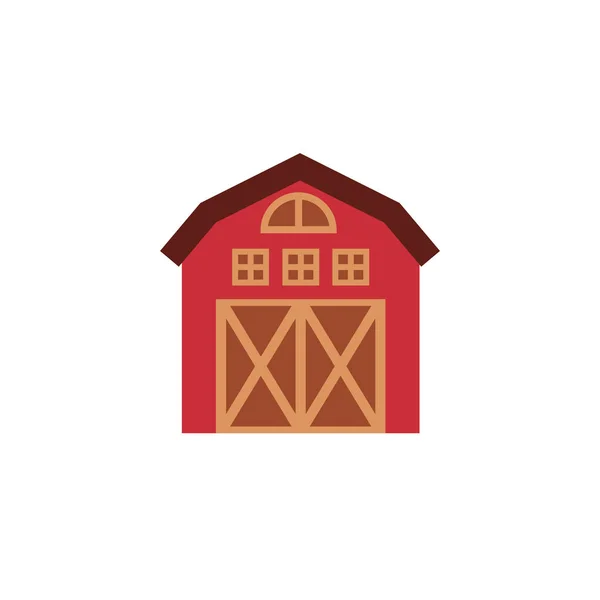 Isolated farm house icon flat design — Image vectorielle