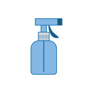spray bottle plastic fill icon blue