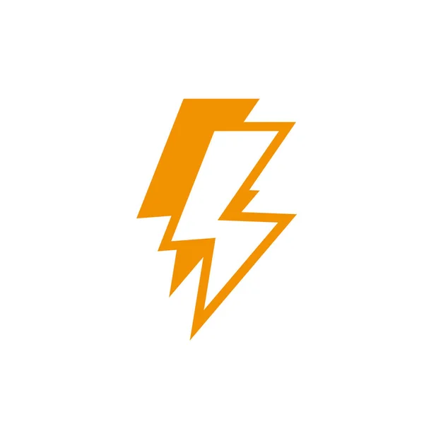 Thunderbolt power energy light yellow line style — Vector de stock