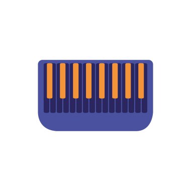 İzole piyano enstrümanı düz tasarım