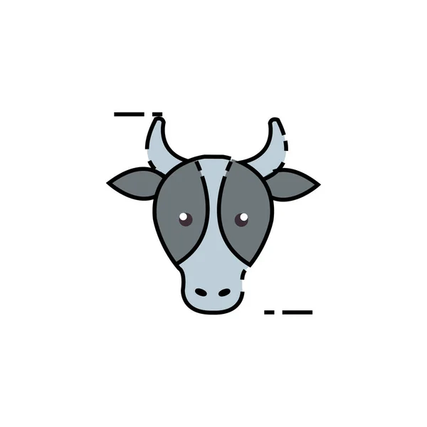 Isolated cow icon fill design — Stock vektor