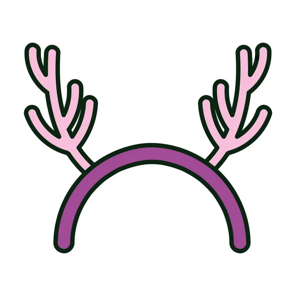 Diadem horns accessory icon on white background — Stockový vektor