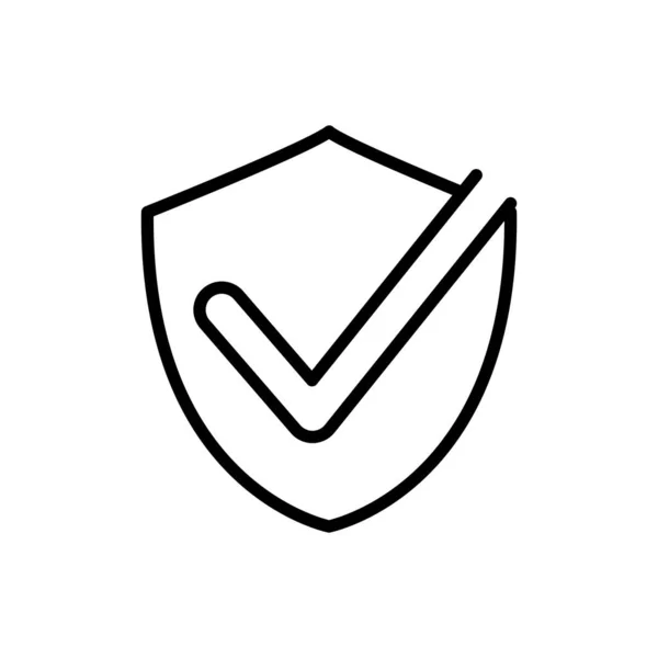 Tarcza ochrona znak dostawy ikona gruba linia — Wektor stockowy