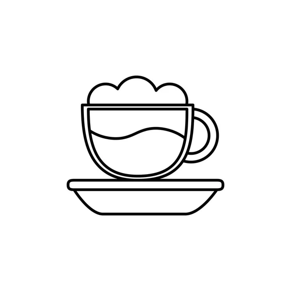 Isolierte Kaffeetasse Ikone Linie Design — Stockvektor