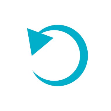 İzole edilmiş mavi ok simgesi vektör tasarımı