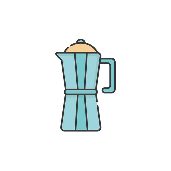 Isolerad kaffekanna ikon fylla design — Stock vektor