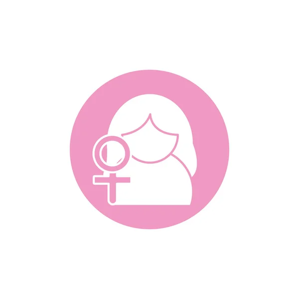 Las mujeres de género señalan la sensibilización sobre el cáncer de mama — Archivo Imágenes Vectoriales