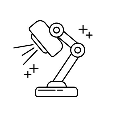 masa lambası ofis çizgisi simgesi biçimi