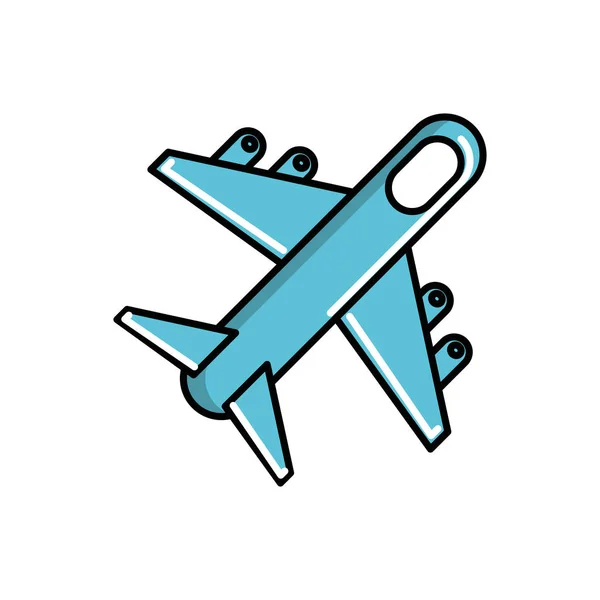 Дизайн иконы изолированного самолета — стоковый вектор