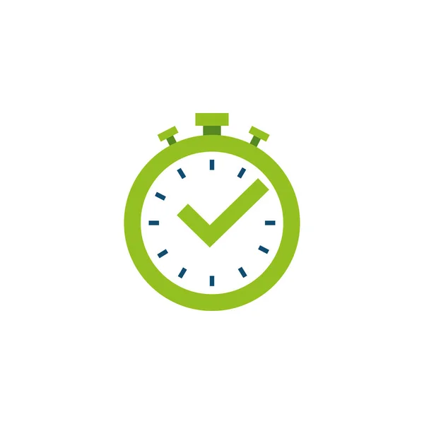 Tempo cronometer ícone de estilo plano — Vetor de Stock