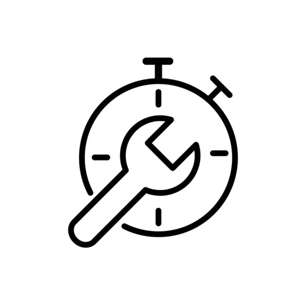 Stopwatch support tool delivery icon thick line – stockvektor