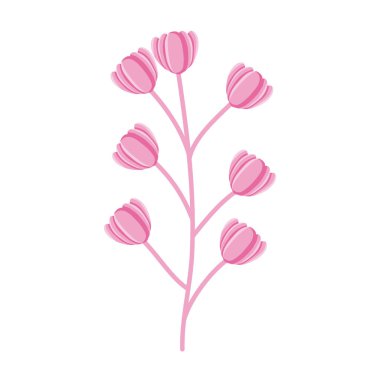 branch with flowers garden decorative icon