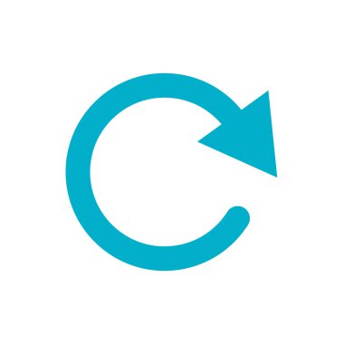 İzole edilmiş mavi ok simgesi vektör tasarımı