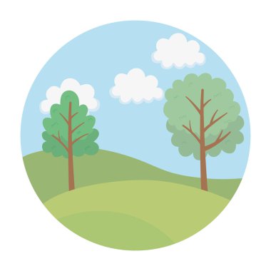 Soyut ve mevsimlik ağaç vektör tasarımı