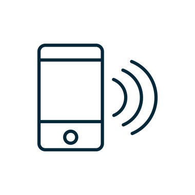 akıllı telefon kablosuz ağ sinyali nesnelerin ağ simgesi