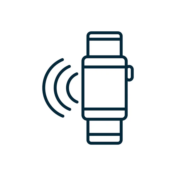 Smart watch connection signal internet of things line icon. — Vector de stock