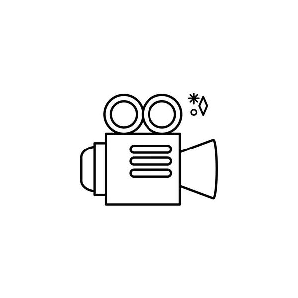 Social media camera video line style icon — Stock Vector
