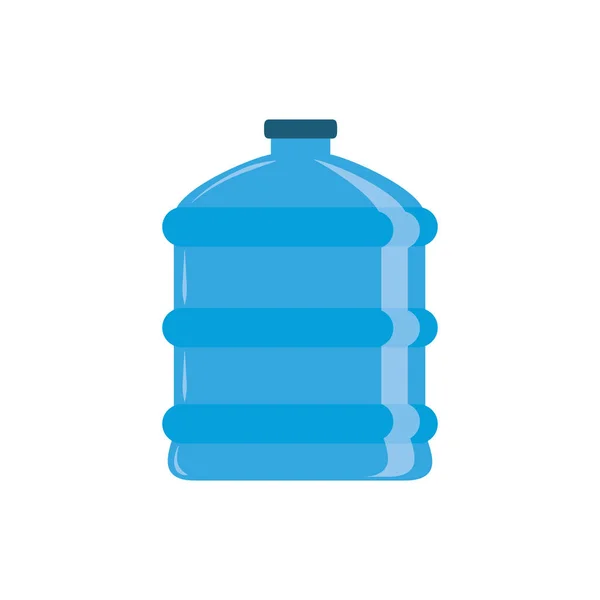 Dávkovač vody láhev plast plochý ikona modrá — Stockový vektor