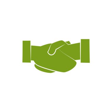 İzole edilmiş el sıkışma simgesi siluet tasarımı