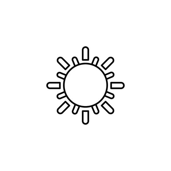 Sun hot line style icon — Stockvektor