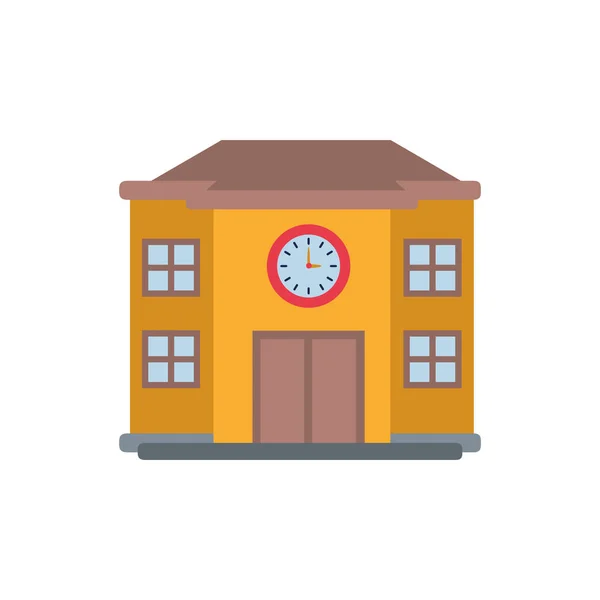 School structuur platte stijl icoon — Stockvector