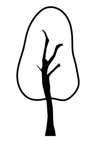 Diseño aislado abstracto y de árbol de temporada — Vector de stock