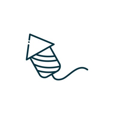 Havai fişekler Mutlu noel çizgisi simgesi