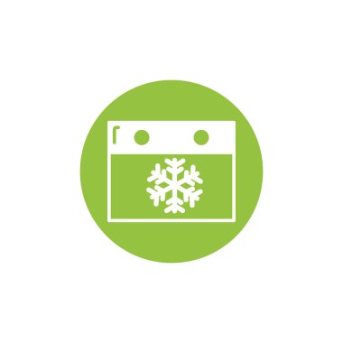 İzole takvim bloğu ve düz tasarım