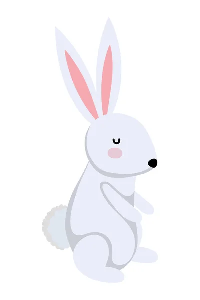 Diseño vectorial de dibujos animados de conejo aislado — Vector de stock