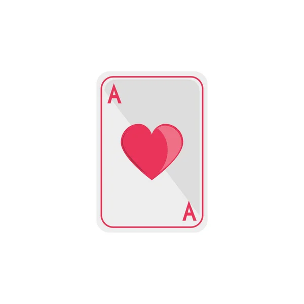 Diseño plano de tarjetas de casino aisladas — Vector de stock