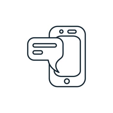 Konuşma baloncukları biçimli akıllı telefon