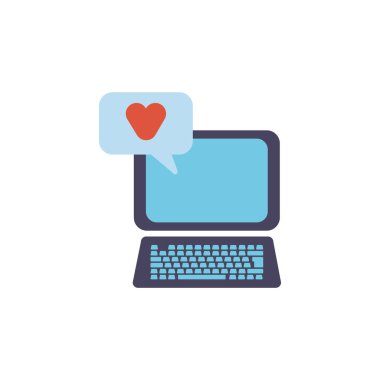 Bilgisayar simgesi düz vektör tasarımı