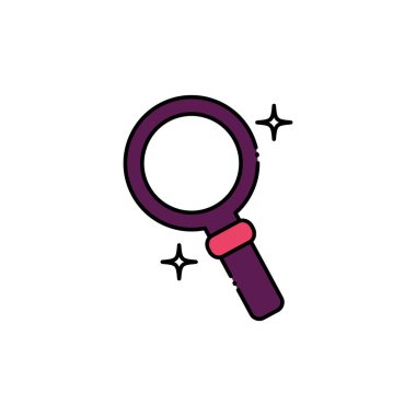 okul büyüteç doldurma stili simgesi