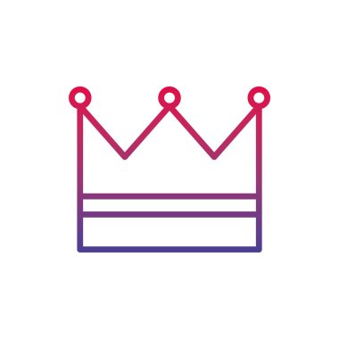 taç kraliyet fantezi çizgisi gradyan simgesi