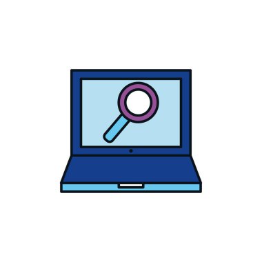 İzole dizüstü bilgisayar dolgu tasarımı