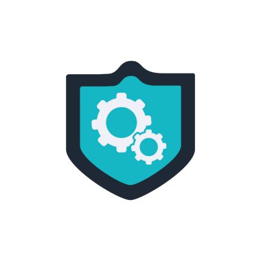 Düz stil simgesine sahip güvenlik kalkanı