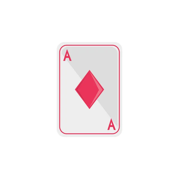 Diseño plano de tarjetas de casino aisladas — Vector de stock