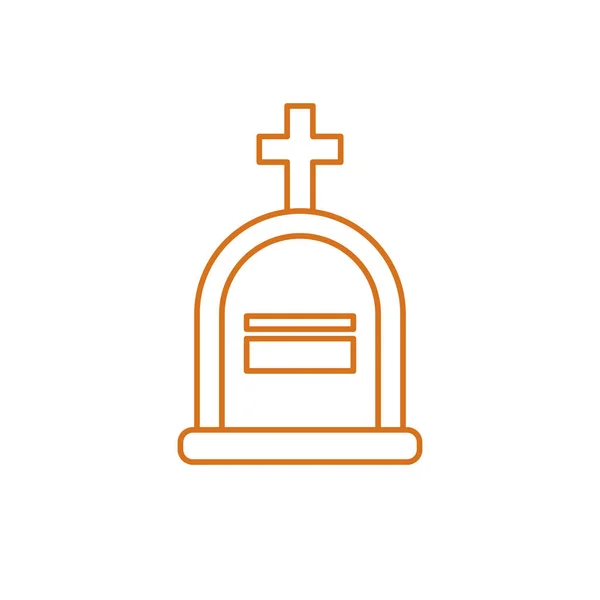 ハロウィーンの墓ベクトルデザイン — ストックベクタ