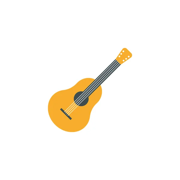 Instrumento de guitarra aislado de diseño plano — Vector de stock