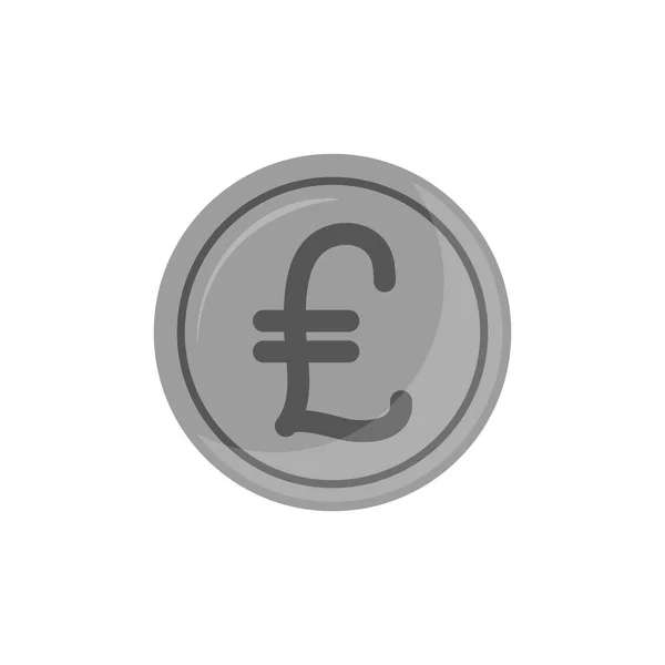 Μεμονωμένο εικονίδιο νομίσματος επίπεδη σχεδίαση — Διανυσματικό Αρχείο