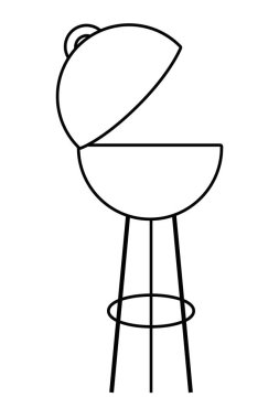 İzole ızgara tasarımı vektör çizimi