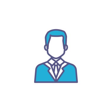 business man fill style icon
