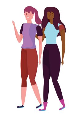 İzole kadın vektör tasarımı illüstrasyonu