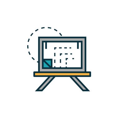 blueprint table work tools engineering icon